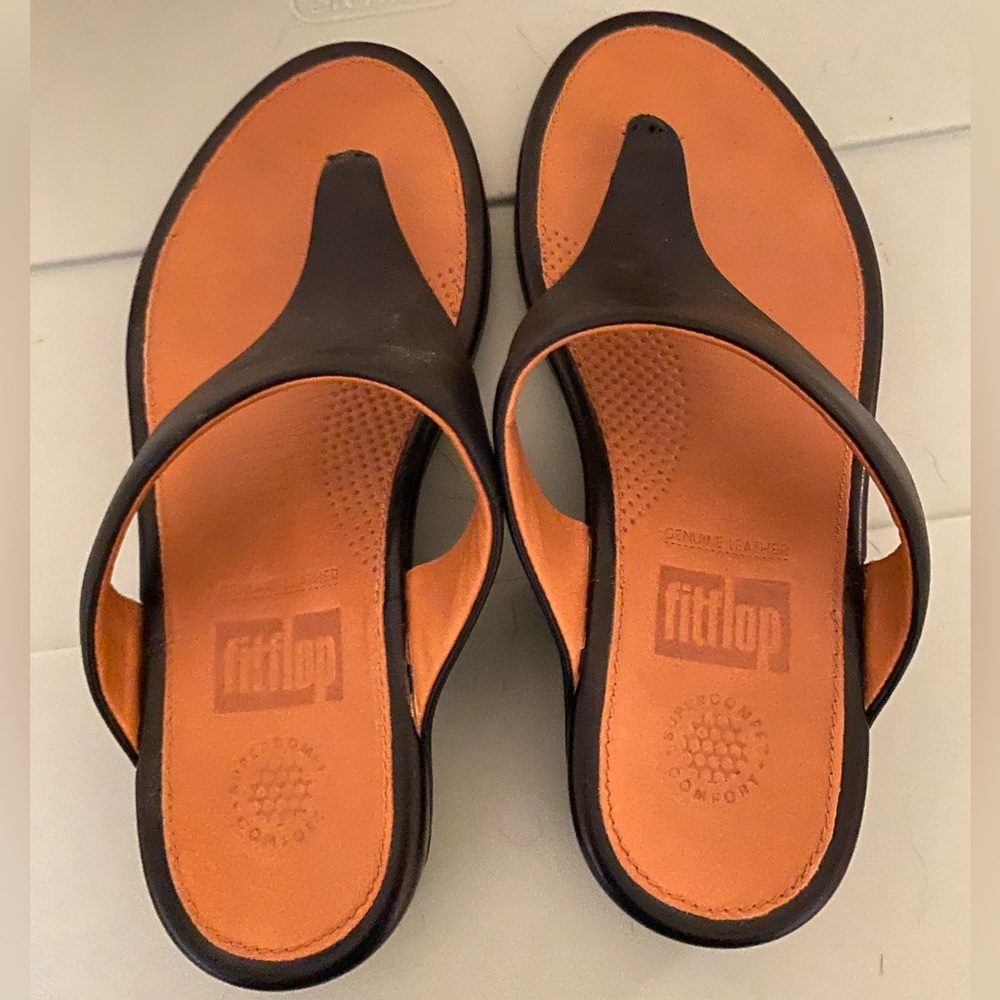 Fit Flops Size 5 Black Leather